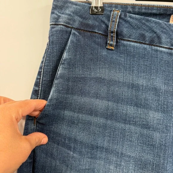 Kut From The Kloth Dark Wash Flare Jeans Raw Hem‎ Size 10 - Picture 2 of 11